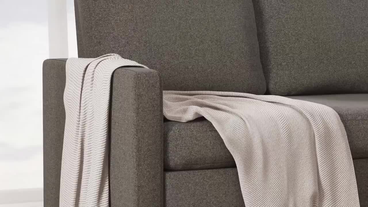 Zinus Hudson 76 in. Square Arm 1-Piece Polyester Modular Zinus Hudson 76 in. Square Arm 1-Piece Polyester Modular