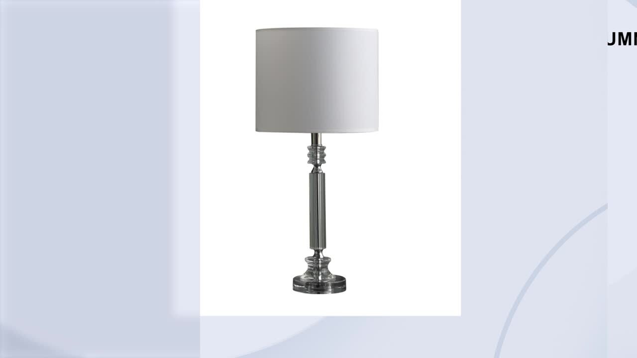 Francis Table Lamp Pair - Clear/Silver Finish 25.25 Francis Table Lamp Pair - Clear/Silver Finish 25.25