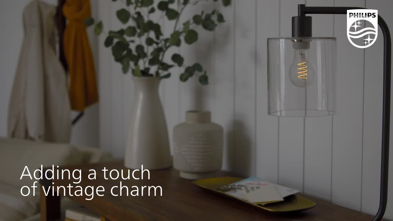 Philips 40-Watt Equivalent ST19 Clear Dimmable E26 Vintage Edison