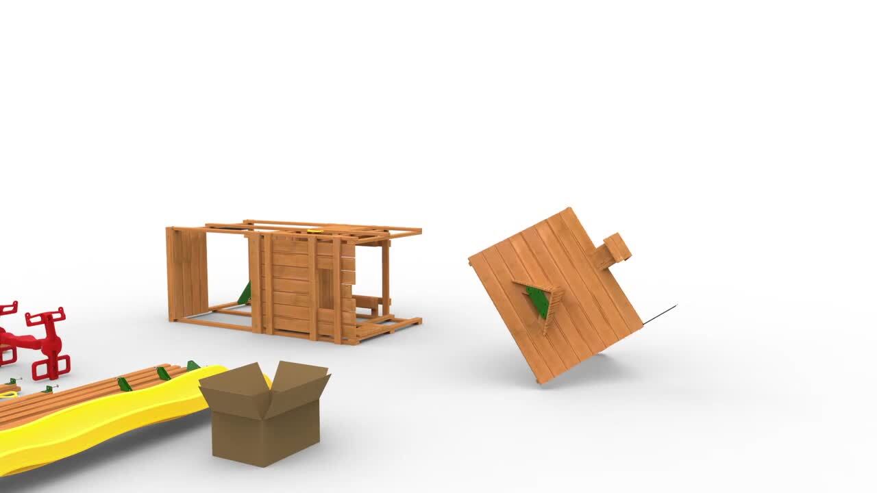 PlayStar Ridgeline Gold Factory Pre-Assembled Wooden Playset