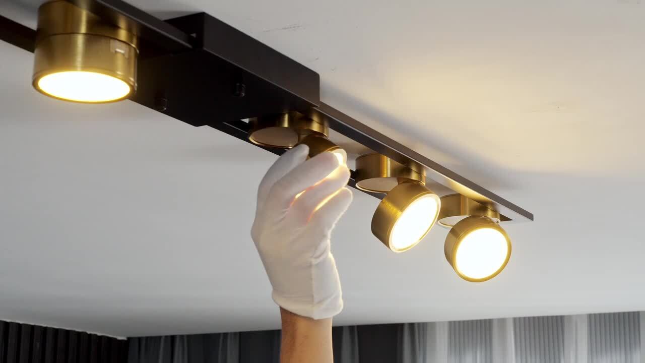 Genoci 48.42 in. 72-Watt Modern Black Dimmable Integrated LED