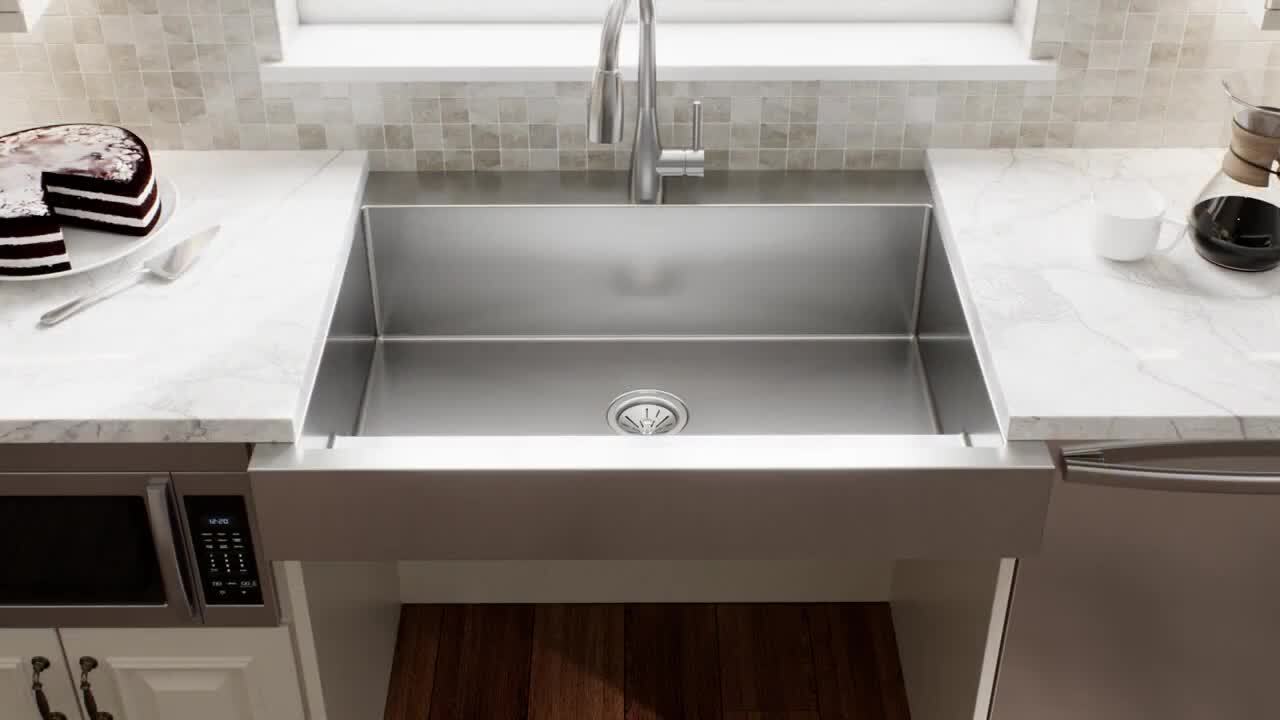 Dart Canyon Stainless Steel 36 in. Single Bowl Farmhouse Apron Kitchen Sink with Workstation ADA Dart Canyon Stainless Steel 36 in. Single Bowl Farmhouse Apron Kitchen Sink with Workstation ADA