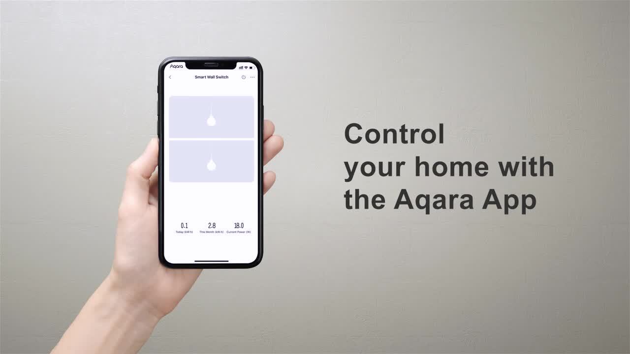 Aqara Smart Light Switch (with Neutral, Double Rocker), Requires Aqara Hub, Zigbee Switch, Remote Control and Set Timer for Home Automation, Compatibl