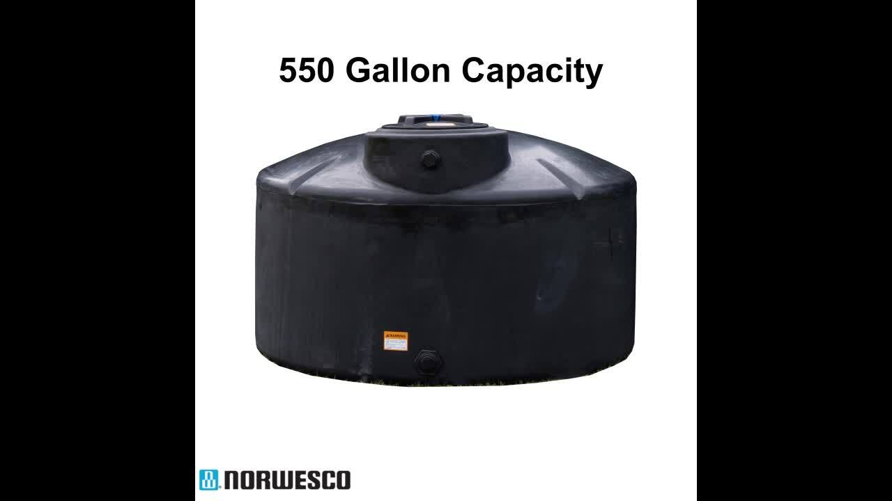 Norwesco 1550 Gallon Water Tank-Black 40627-DS - The Home Depot
