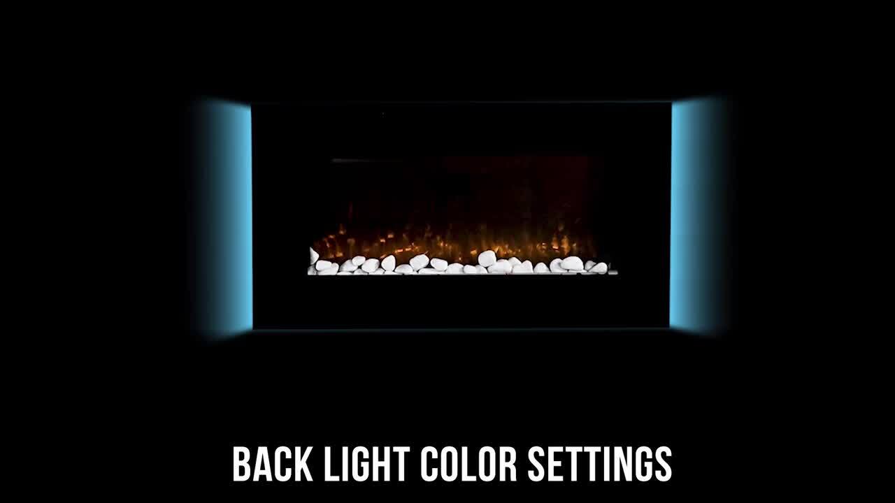 electric wall fires with led lights