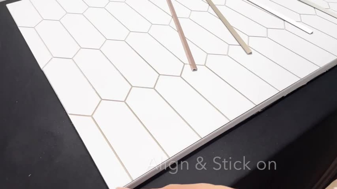 WoStick 3M Peel And Stick Wall Trim - Self-Adhesive Flexible PVC Edge Trim For Tiles, Backsplash, Corners (White)