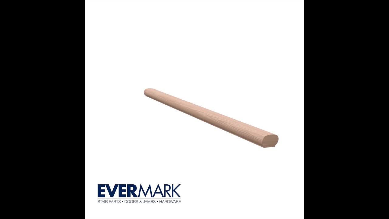 EVERMARK Stair Parts 6042 16 ft. Unfinished Red Oak Solid Wall