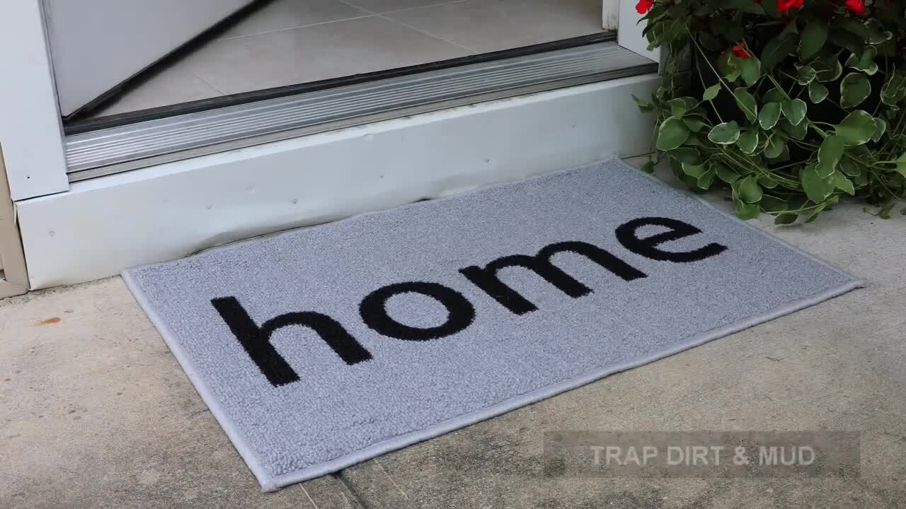 Doormats Ottomanson USA Rugs Collection Rectangular Home Doormat 20" 30" Grey for sale online 