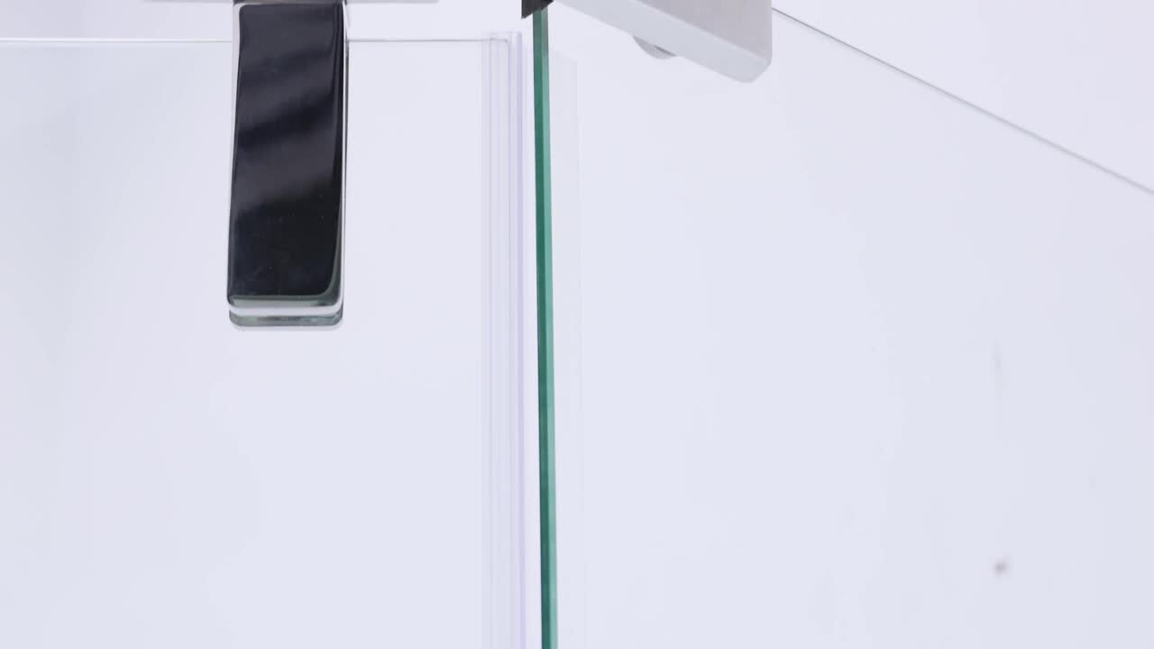 38 in. x 72 in. Semi-Frameless Pivot Door in Stainless with 38 in. x 38 in. Neo Angle Corner Shower Base in White 38 in. x 72 in. Semi-Frameless Pivot Door in Stainless with 38 in. x 38 in. Neo Angle Corner Shower Base in White