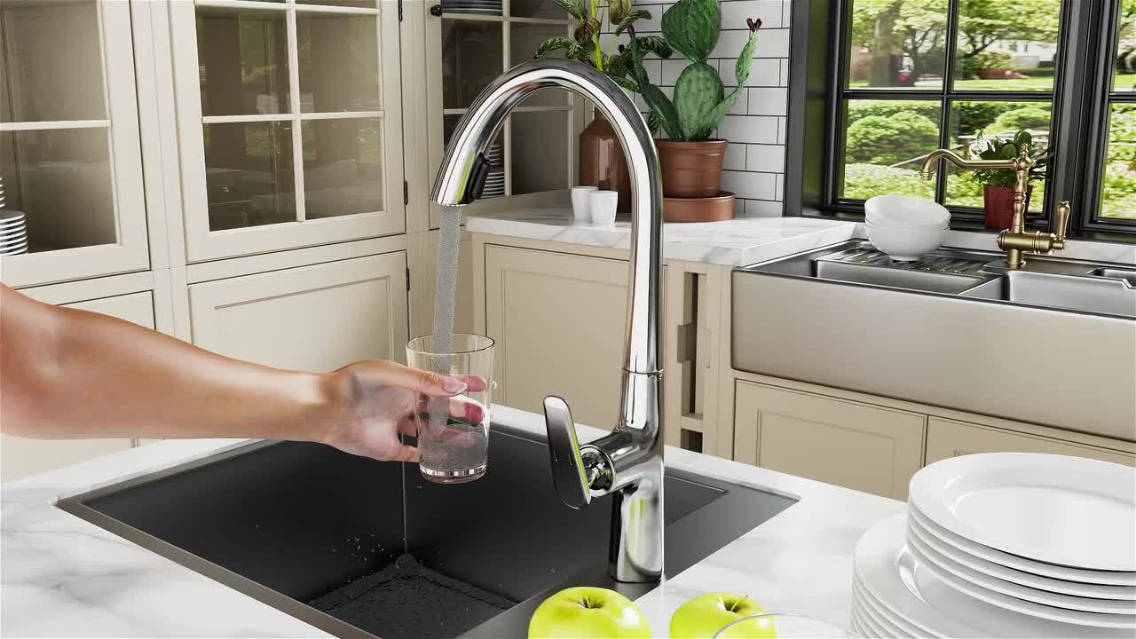 GIVING TREE Touchless Single Handle High Arc Pull Down Sprayer