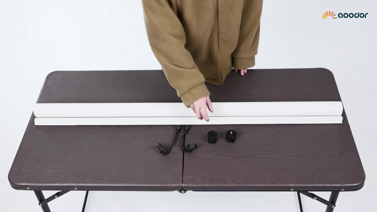 Aoodor 4 ft. x 8 ft. Gray Solar Fabric Roller Shades with Hand