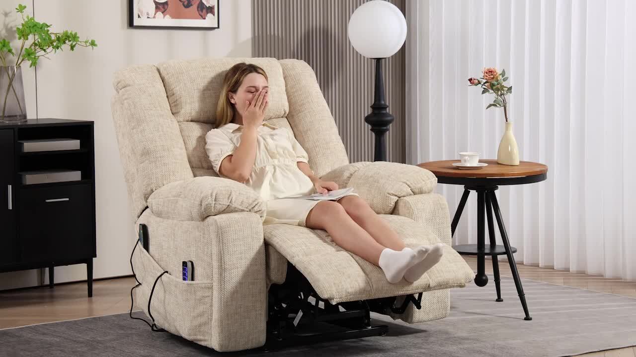 aisword Coffee Ultimate Comfort 4-Motor Chenille Power Lift