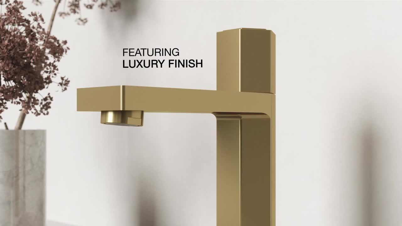 VIGO Nova Button Operated Single-Hole Bathroom Faucet in Matte