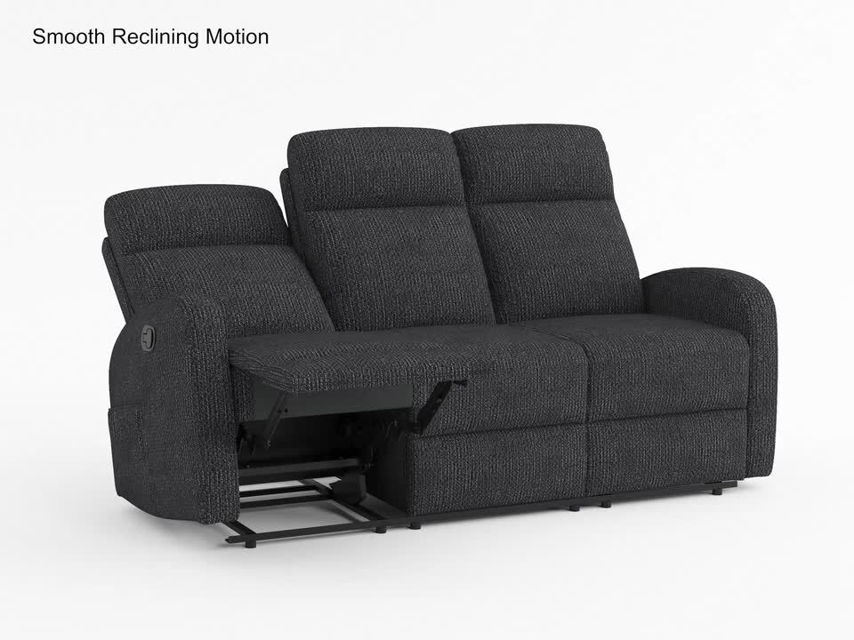 Lazzara Glendale 71 in. W Slope Arm Microfiber Rectangle Manual