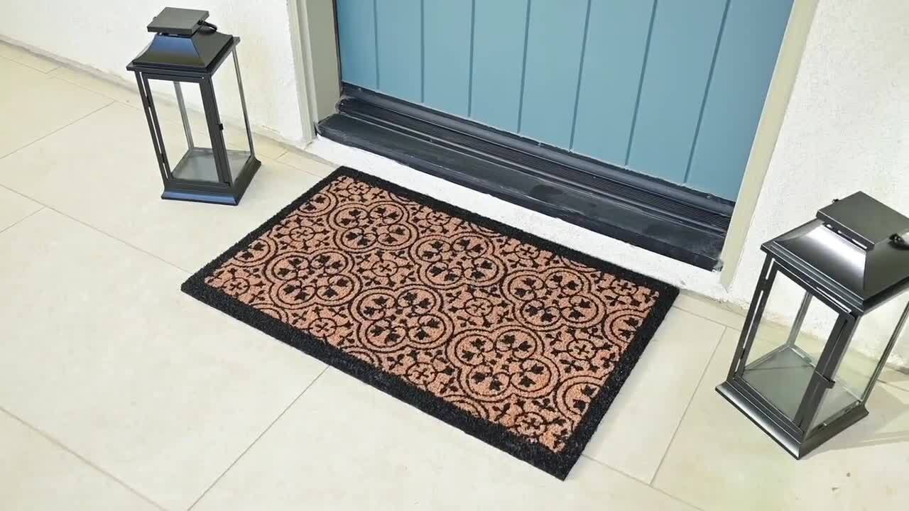 MSI Black Encaustic Coir Non-Slip Outdoor Doormat & Reviews