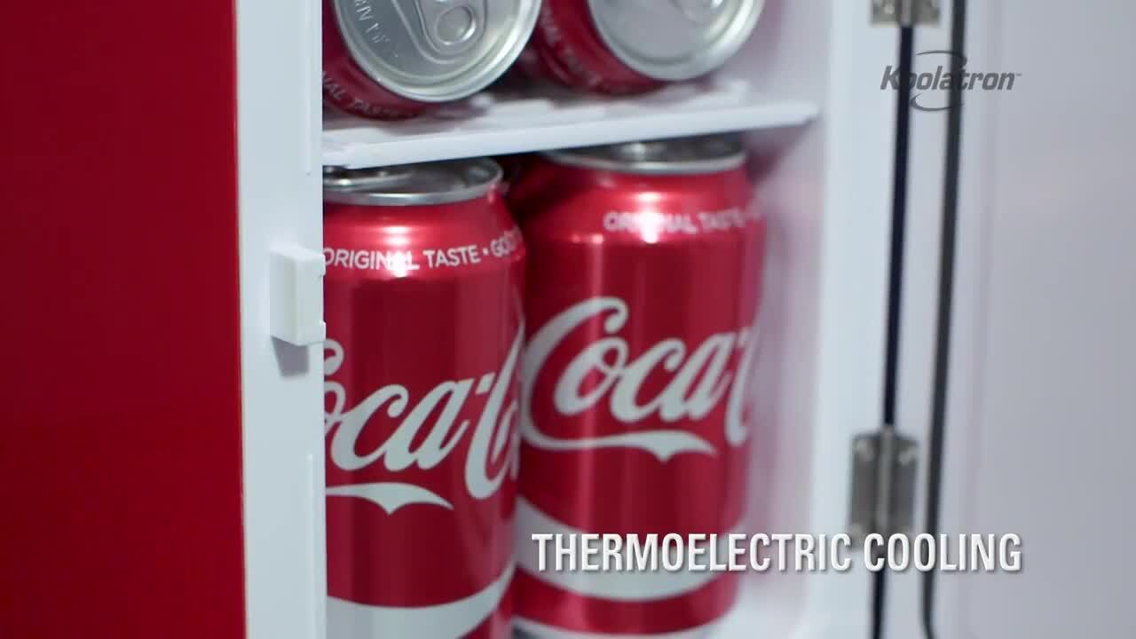 Koolatron Coca-Cola Mini Refrigerator 10.4-in, Fits 6 Cans, Portable Fridge  NEW 