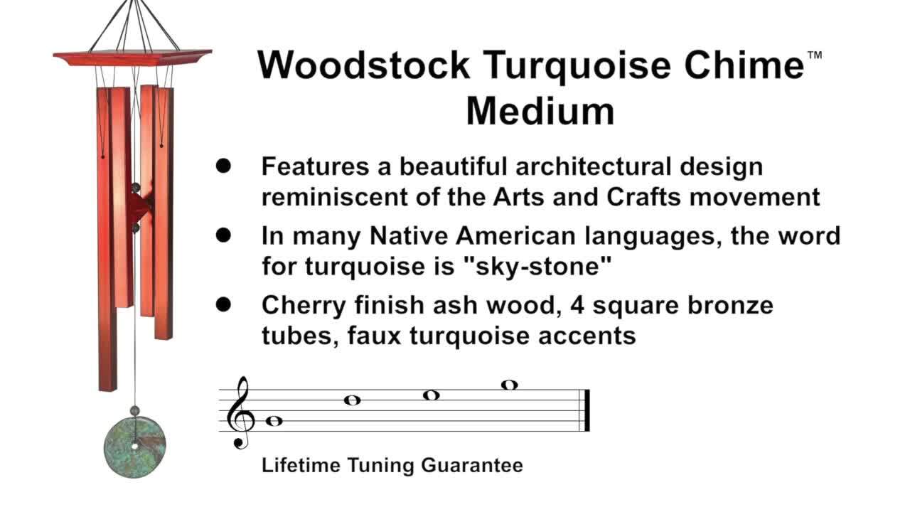 Woodstock Chimes WOODWTBR Turquoise Carillon 