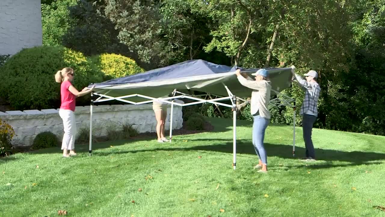 Sunnydaze 12 ft. x 12 ft. Gray Standard Pop Up Canopy with Carry
