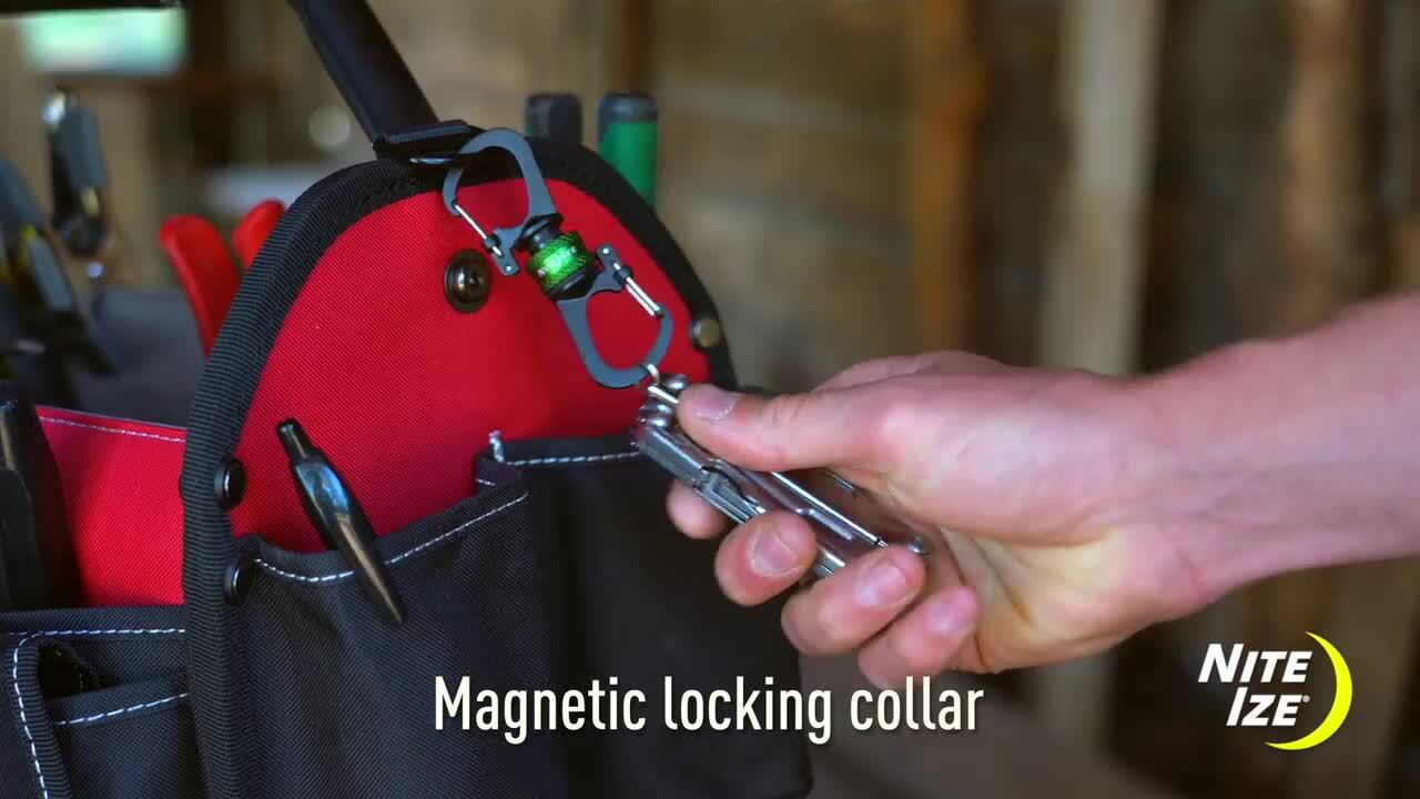 Nite Ize SlideLock 360° Magnetic Locking Dual Carabiner MSBL-03