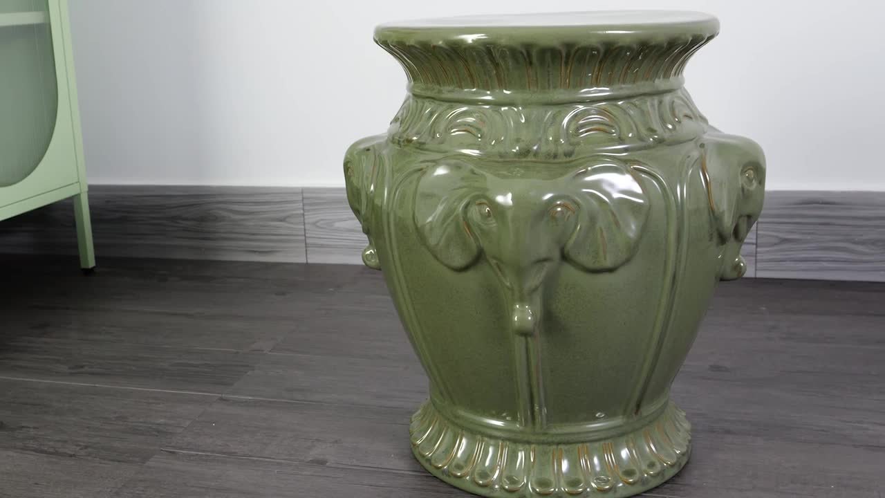 Antique garden/シャベルのスツール/Green/  ガーデン JONATHAN Y Anita 18 in. Classic Vintage Ceramic Indoor/Outdoor 4