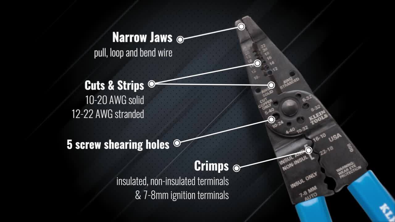 Klein Tools Long Nose Multi Tool Wire Stripper, Wire Cutters Klein Tools Long Nose Multi Tool Wire Stripper, Wire Cutters