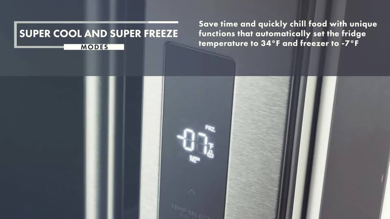 ZLINE Kitchen and Bath 36 in. 3-Door French Door Refrigerator with