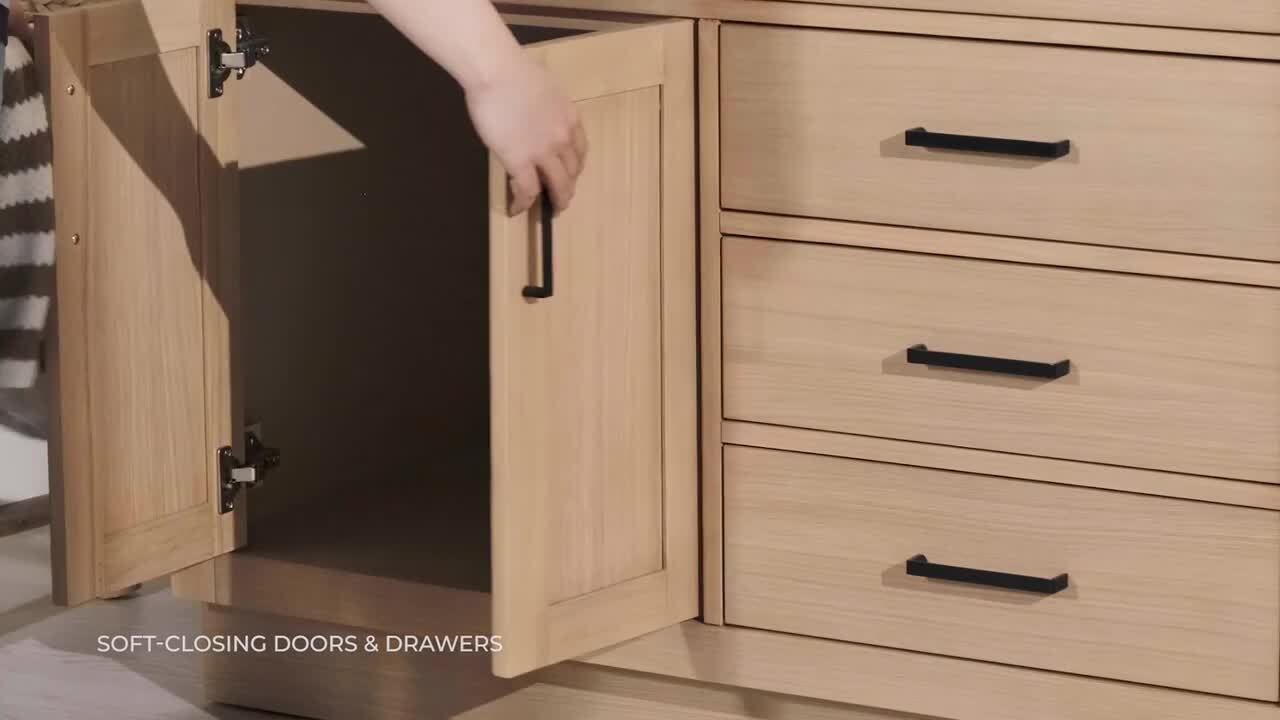 Hepburn 72.25 in. W x 22 in. D x 36 in. H Double Sink Bath Vanity in Oak with Carrara White Quartz Top