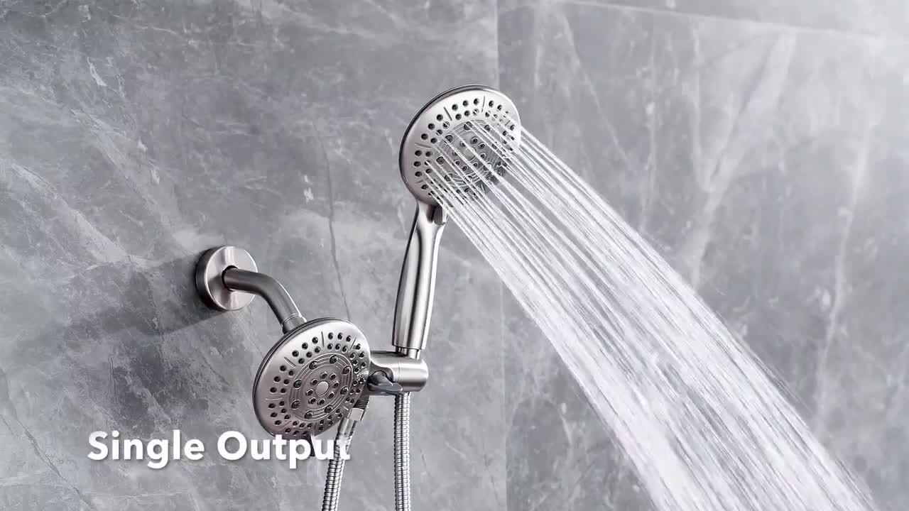 Zalerock 2 IN 1 Single-Handle 5-Spray Shower Faucet with 4.7