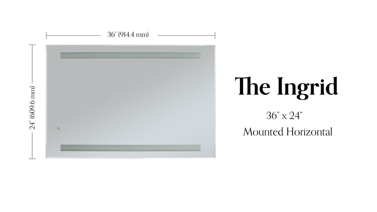 24 in. W x 33 in. H Frameless Rectangular LED Light Bathroom Vanity Mirror 24 in. W x 33 in. H Frameless Rectangular LED Light Bathroom Vanity Mirror