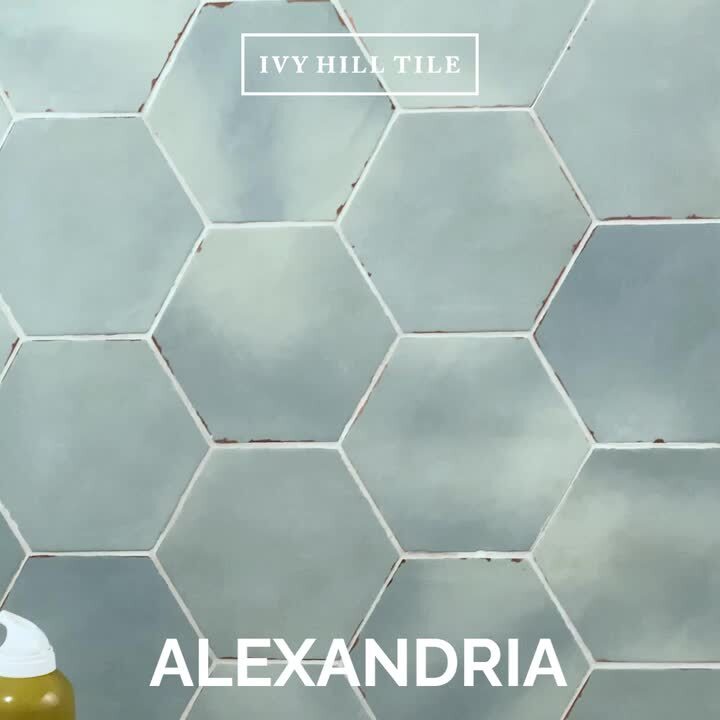 Ivy Hill Tile Alexandria Denim Blue Hexagon 5.5 in. x 6 in