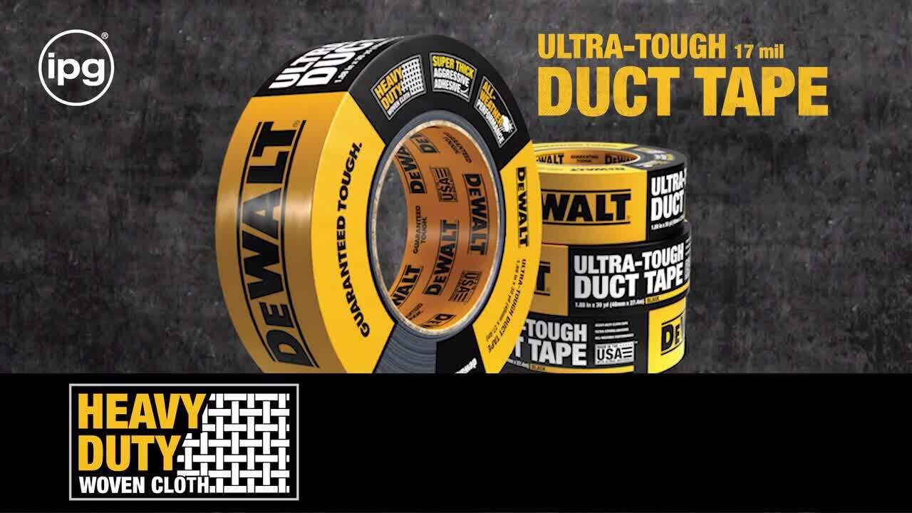 IPG DEWALT 1.88 in. x 30 yds. Ultra-Tough Black Duct Tape (1-Pack