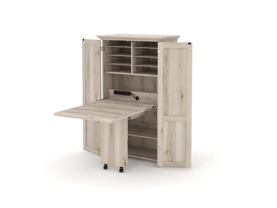 Storage cabinet with fold out deals table