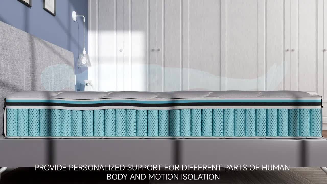 Babo Care Twin Medium Hybrid Bamboo Charcoal Gel Memory Foam 8 in