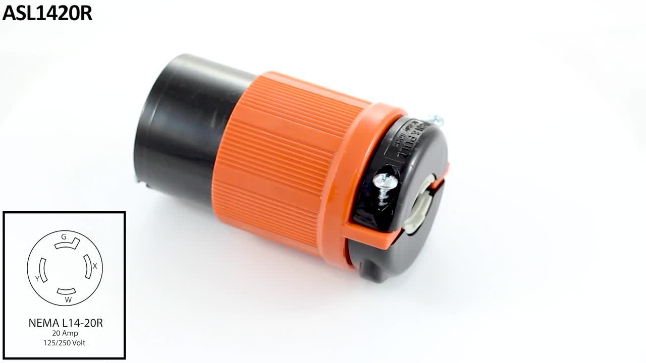 NEMA L14-20 Plug & Connector Set 20A 250V – Industrial Grade, Water-Resistant For Generators
