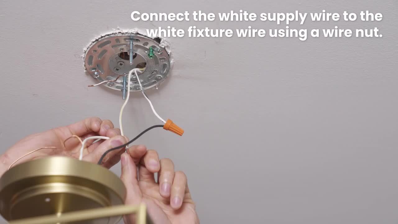 Designers Fountain - Gastby 8.5 in. 1-Light Matte Black Glam Entryway Semi-Flush Mount with Gold Ombre Glass Shade