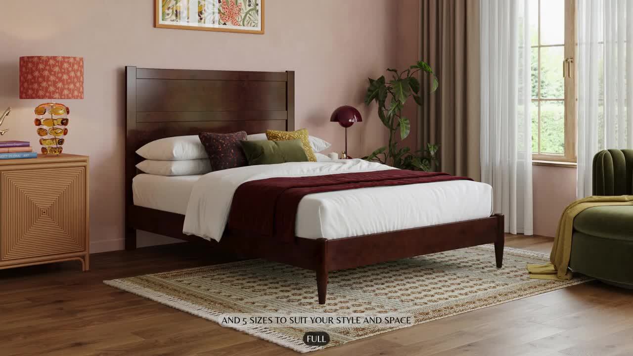AFI Aveline Light Toffee Natural Bronze Wood Frame Twin XL Low
