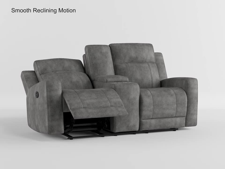 Lazzara Clemencia 71 in. W Brownish Gray Microfiber 2-Seater