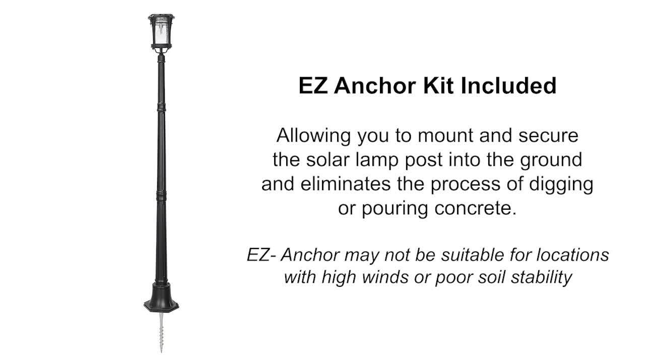 Aurora Bulb Post Lamp with EZ Anchor - Gamasonic USA