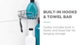 Zenna Home Tension Pole Shower Caddy in Chrome E2161PC - The Home Depot
