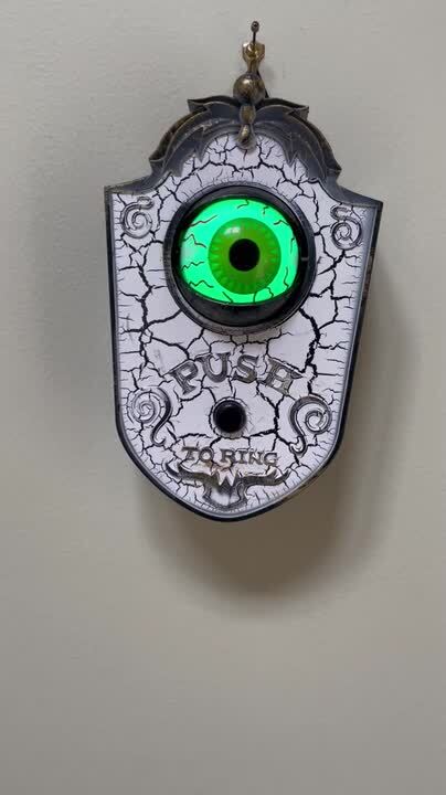 NXW Halloween Skull Doorbell with LED Eyes and Sound Effect