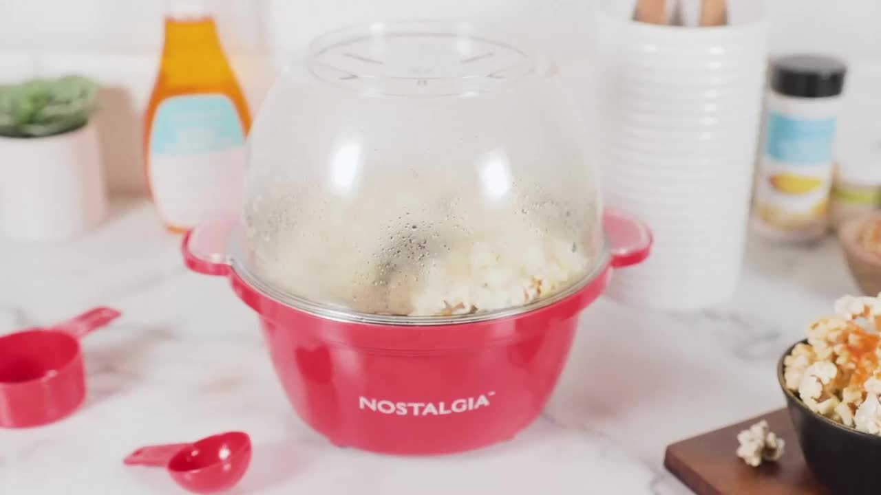 Nostalgia 450 W 64 oz Red Stirring Popcorn Machine NSPFP2RD6A