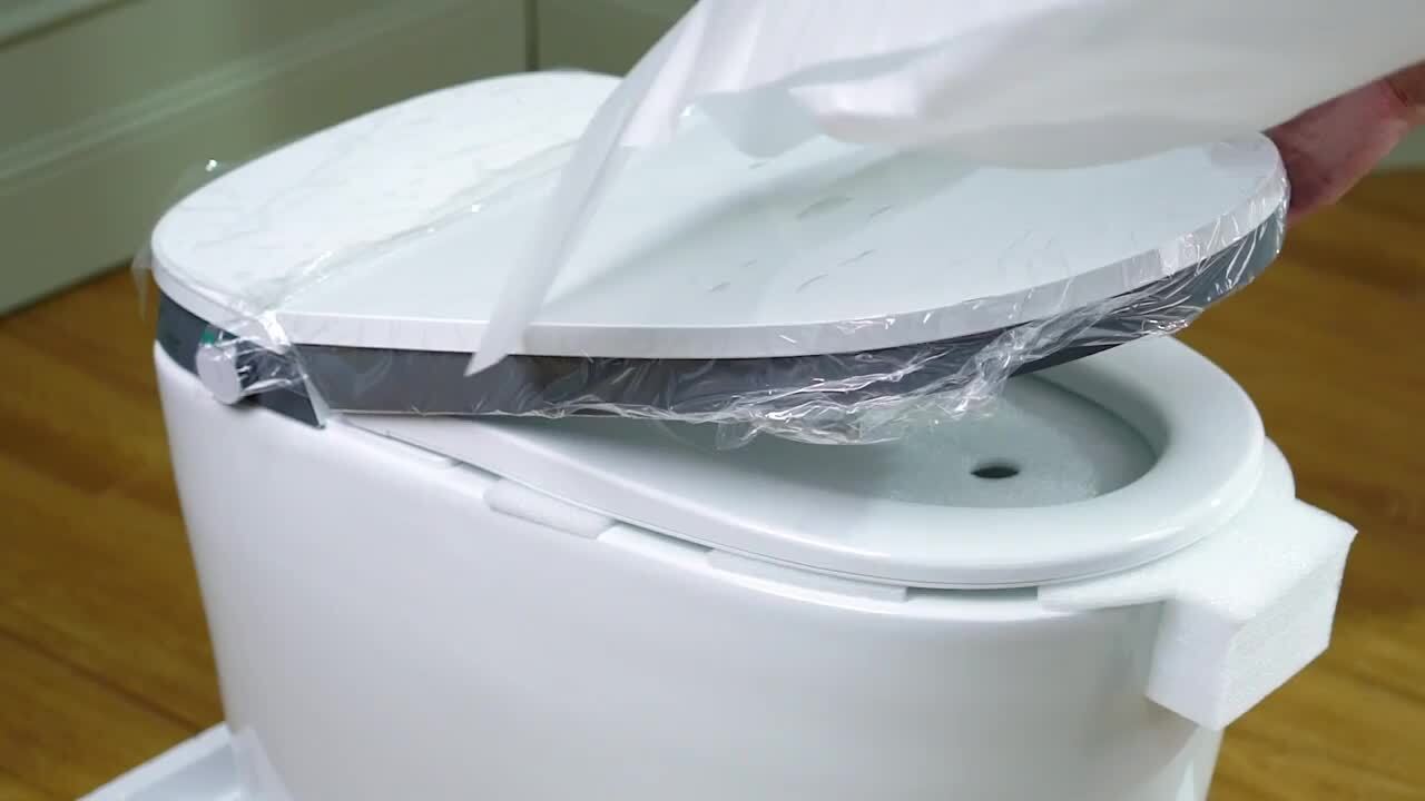 YSQCAR Elongated 1.28 GPF Smart Bidet Toilet with Heated Seat and Auto Functions