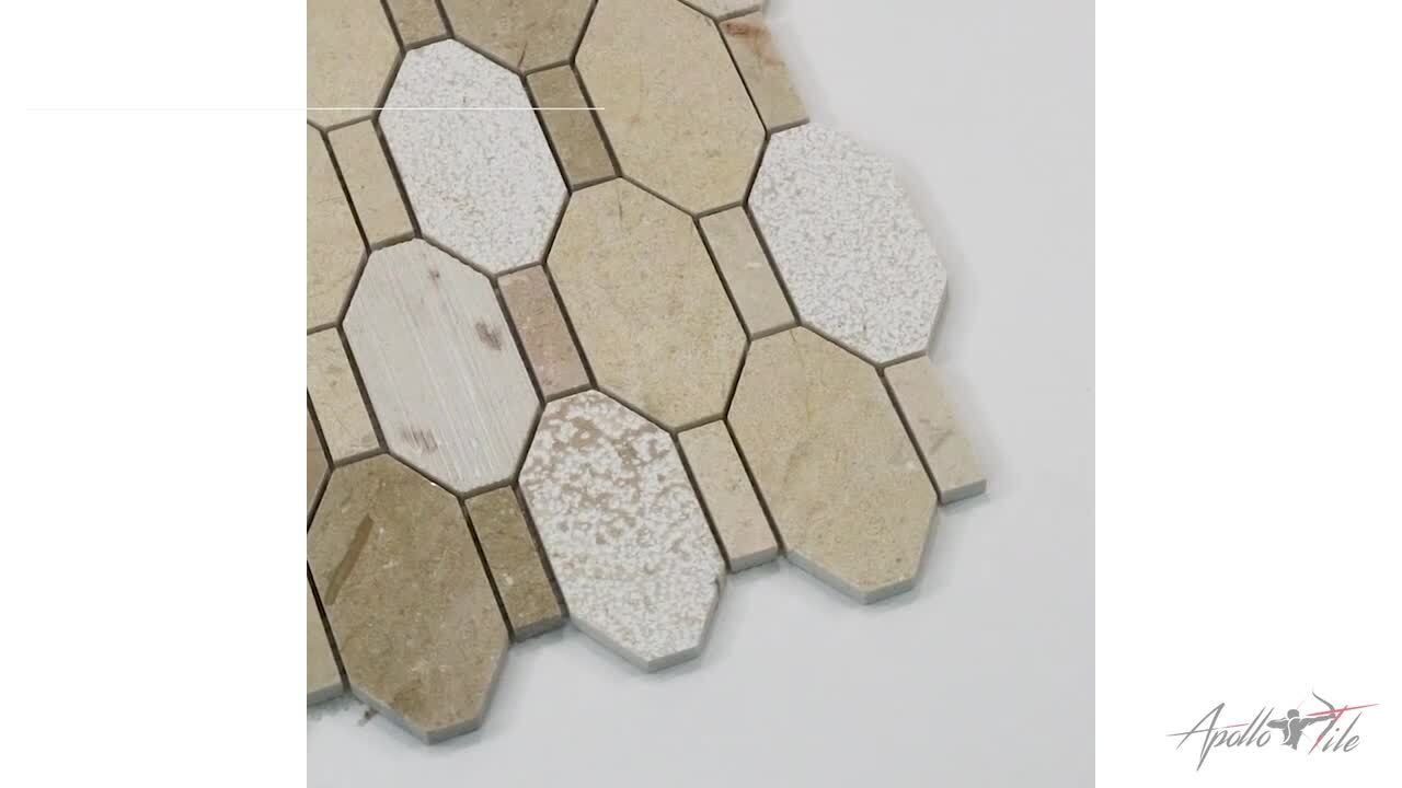 Apollo Tile (Sample) Gray 11-in x 11-in Polished Ceramic Honeycomb Mosaic Floor and Wall Tile