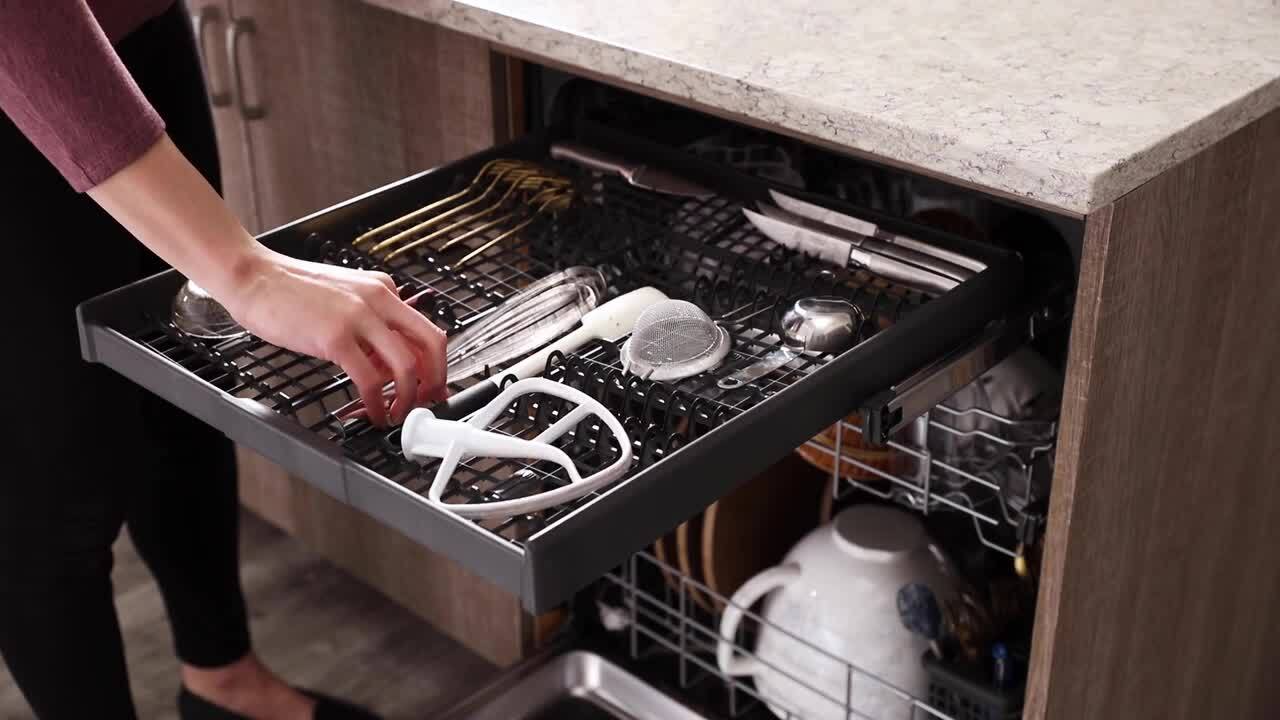 KitchenAid Dishwasher Stainless Steel Tub (KDFE204KBL) - Black