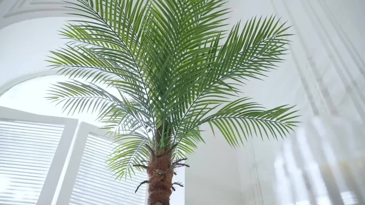 Palm tree14 Vitalismo 2-Pieces Trees 9 ft. Artificial Palm Tree w/ Black Pot