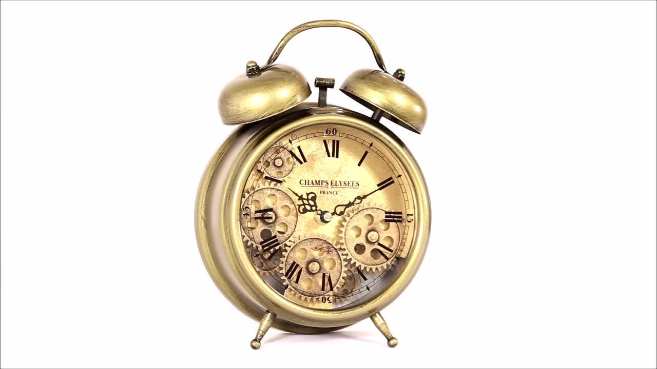 Brass Table Clock Antique Nautical Home & Office Gift, Silent