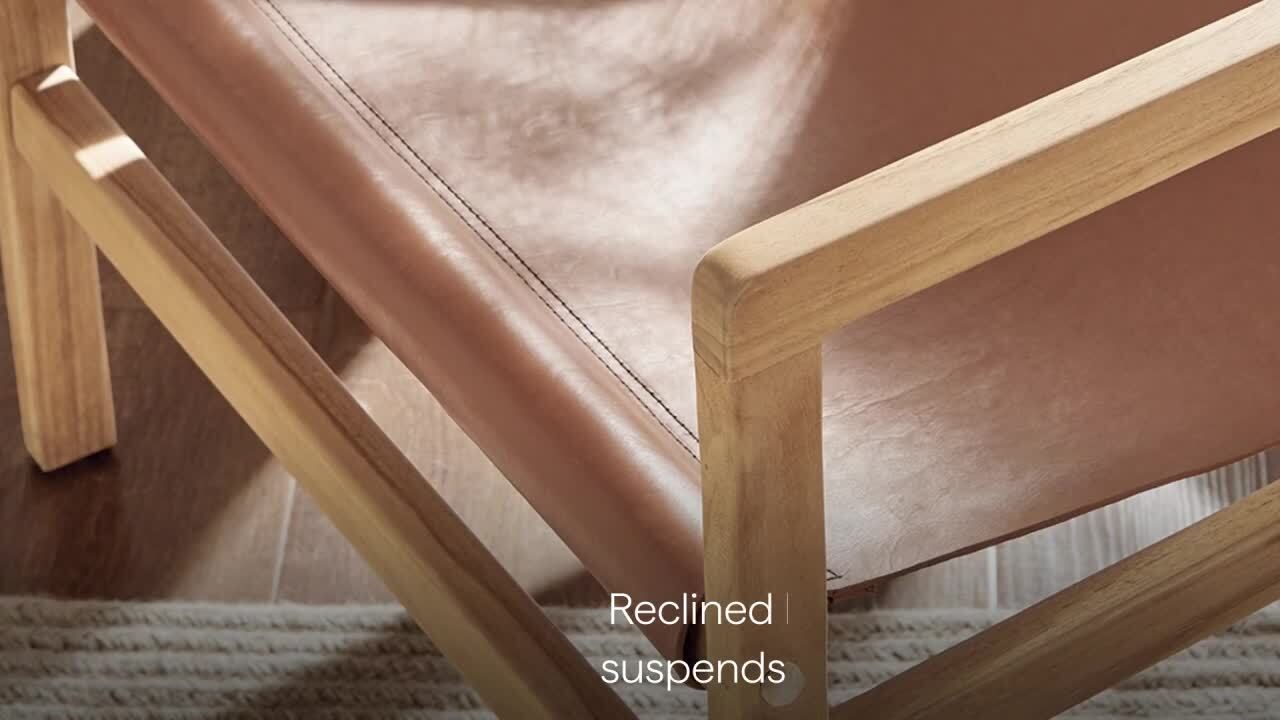 Modway Sonora Leather Chair in Nutmeg Brown – Mid Century Modern