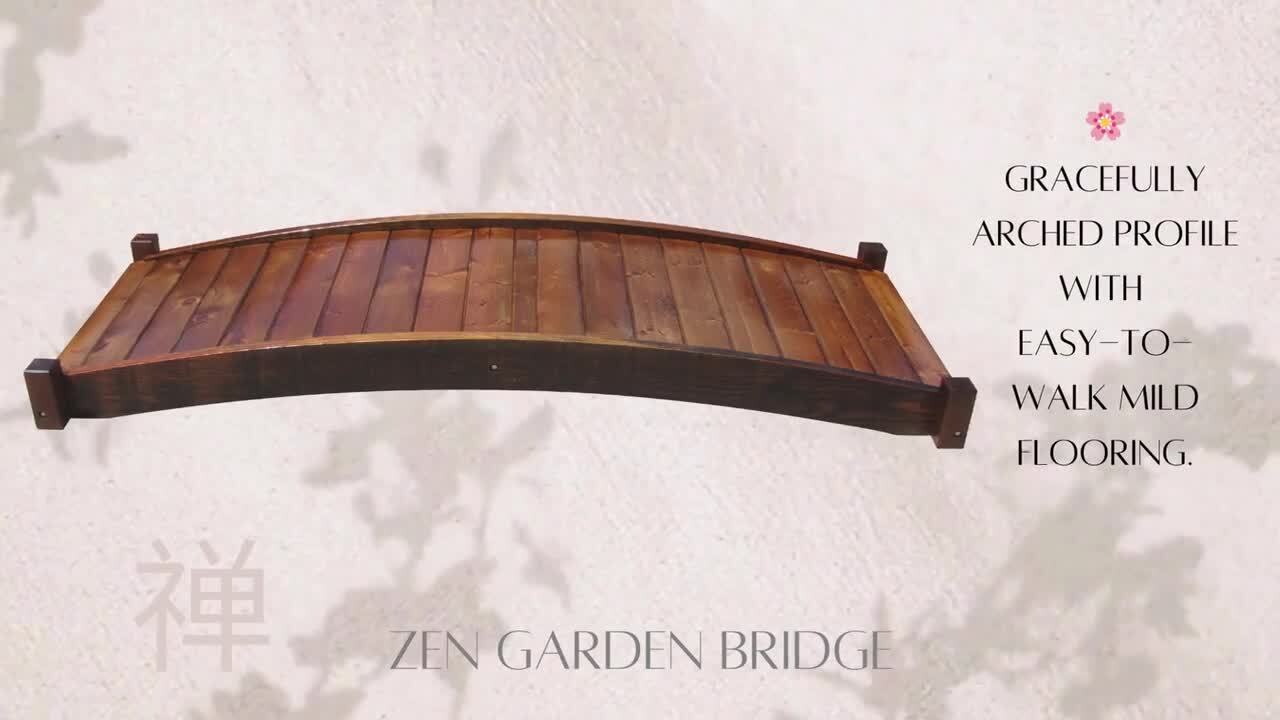 8 ft. Japanese Zen Fir Garden Bridge