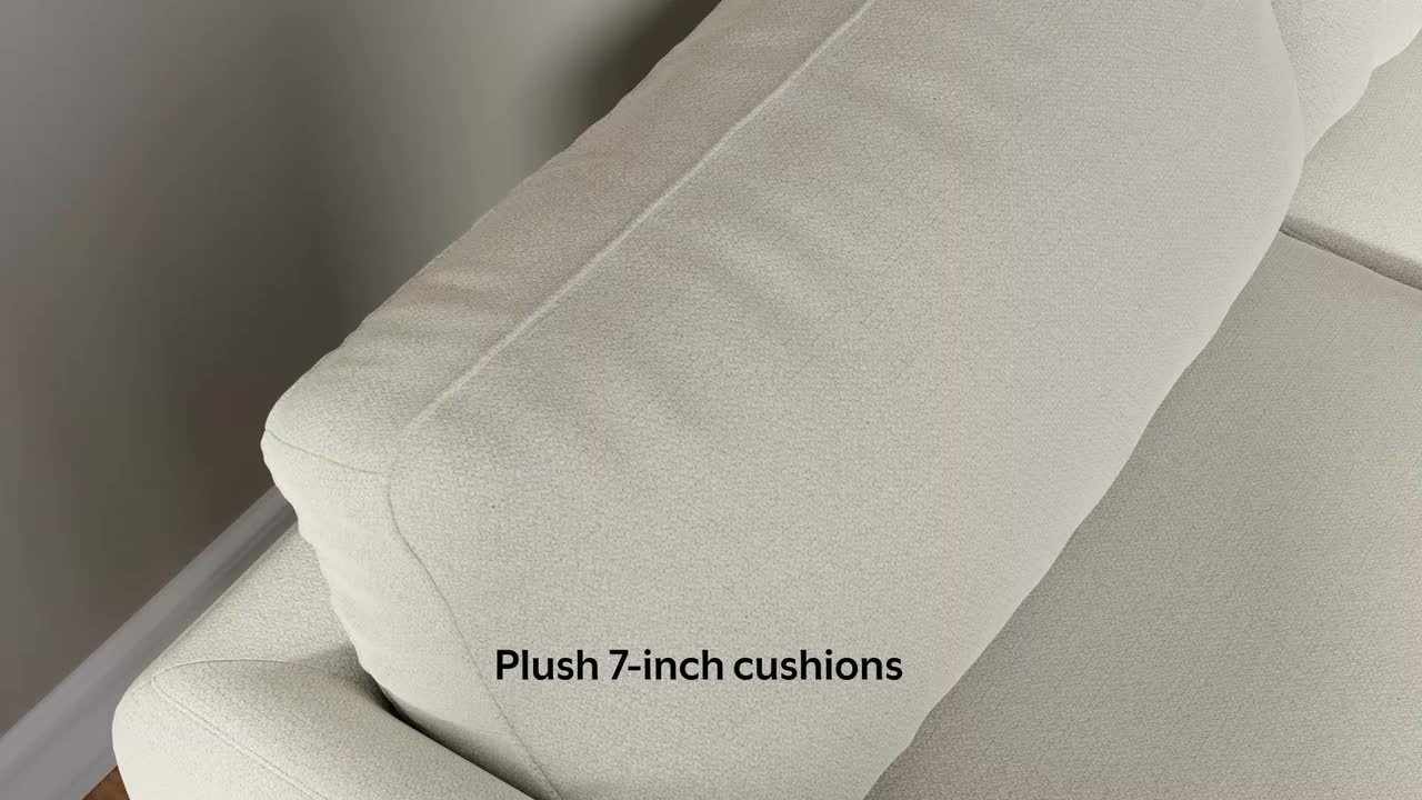Reviews for Simpli Home Livingston 76 in. Straight Arm Woven-Blend
