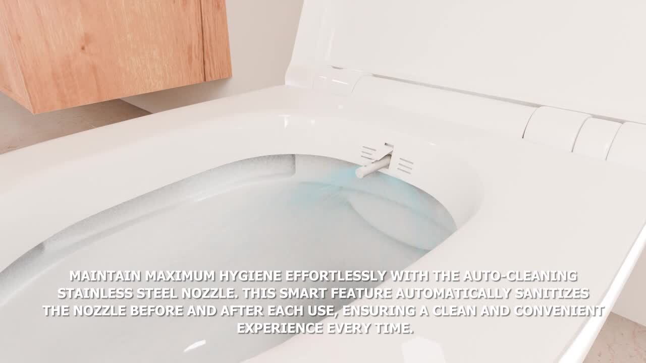 Streamline LT-389 Tankless Elongated Smart Bidet Toilet with Auto Flush
